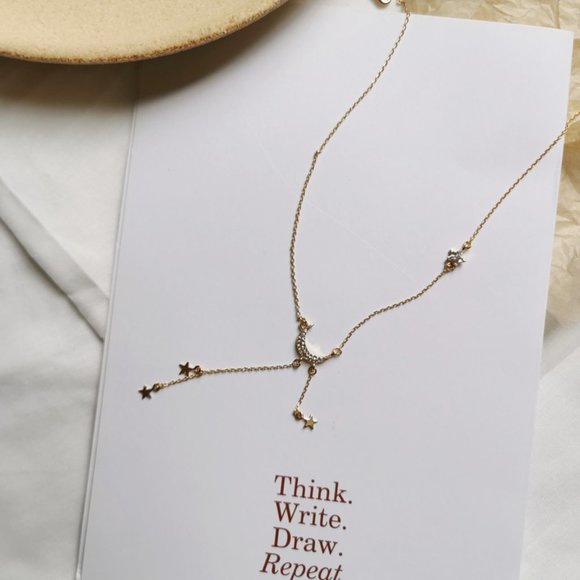 BOUTIQUE//MOON STAR PENDANT NECKLACES - Picture 3 of 7